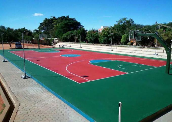 Wasser-niedriger Gummibasketballplatz-Boden-im Freien einfache