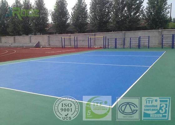 All Weather Acrylic Sports Flooring , Self Leveling Rubber Sports Flooring