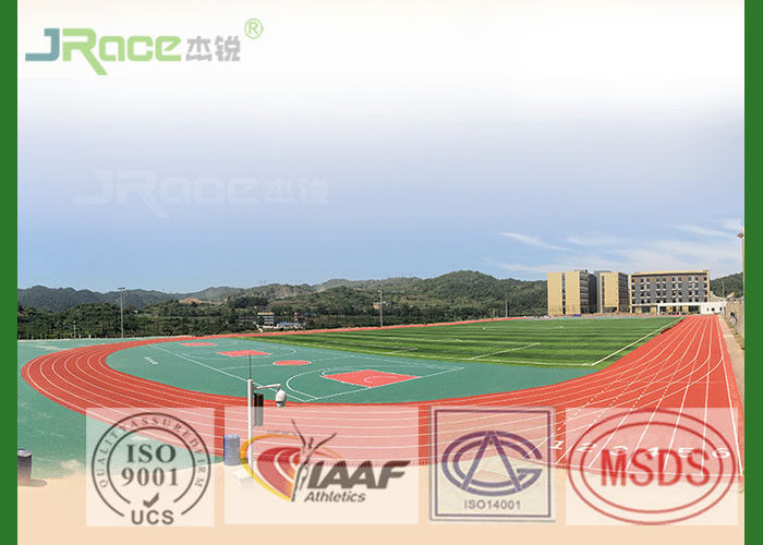 Sandwich Spray Coat Synthetic Athletic Track Surface , Prefabricated Rubber Running Track