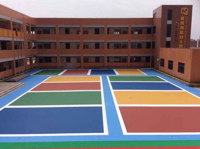 Gummikörnchen Kindergarten-Spielplatz im Freien Epdm, die Materialien ausbreiten