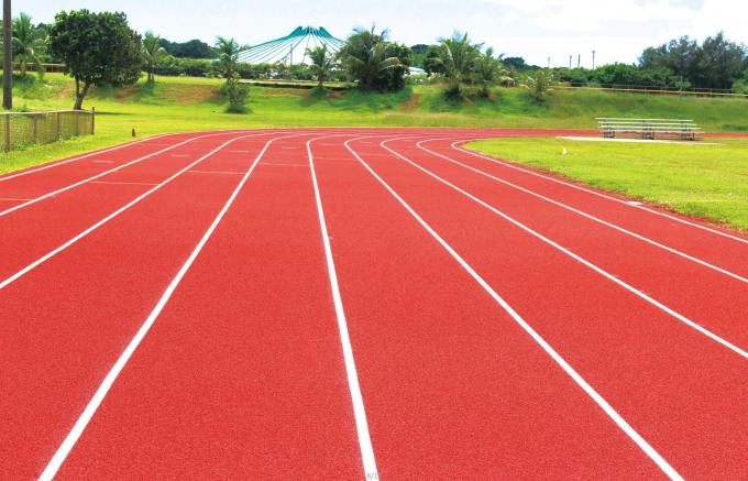 IAAF-Standard-synthetischer Gummi-Laufbahn-Bodenbelag für Sportspiel-rote Farbe