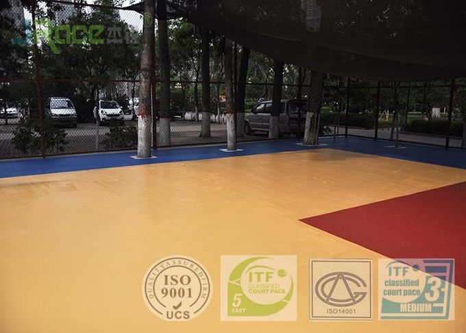 Anti- ultravioletter Ahorn-Basketballplatz-Bodenbelag-Material IAAF im Freien für Schulspielplatz/-stadion