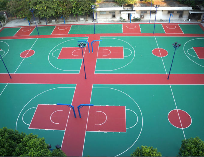Einfach unter Verwendung der Farbe kundengebundenen Tennisplatz-Oberfläche für Multifunktionssilikon PU-Materialien
